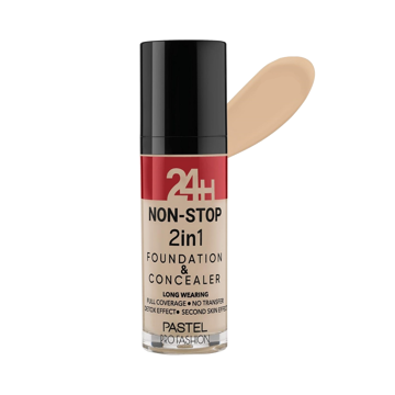 تصویر  کرم‌پودر نان استاپ 2 در 1 پاستل Pastel Profashion 24H Non-stop 2In1 Foundation & Concealer