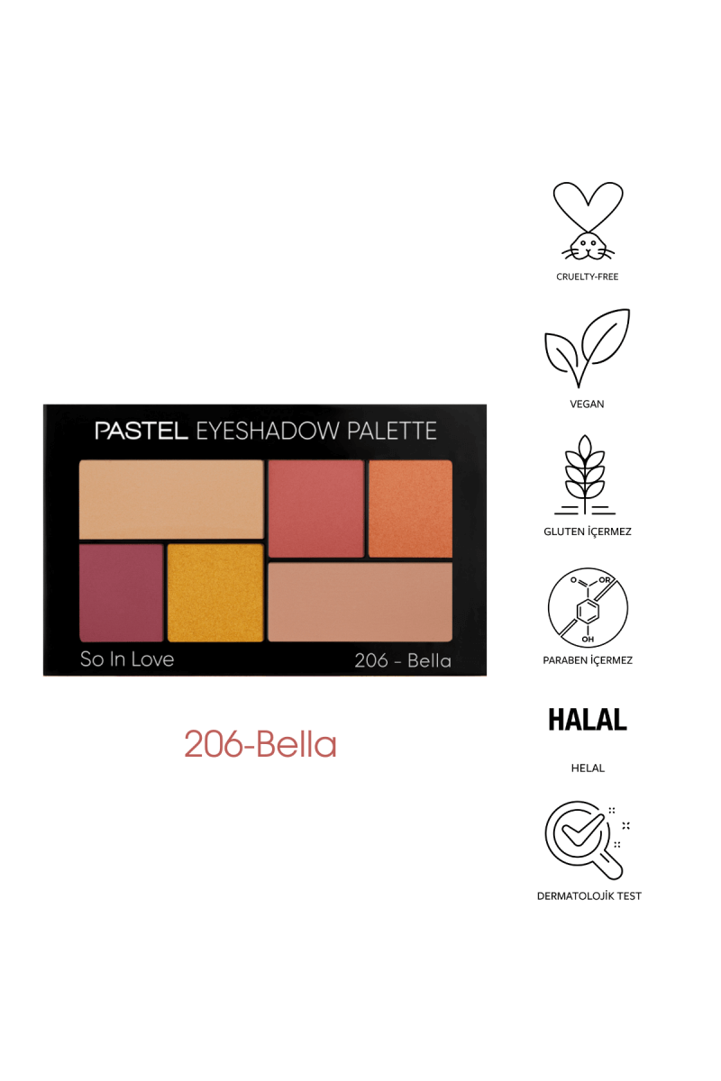 پالت سایه چشم 6 رنگ پاستل Pastel Profashion 6' Li Eyeshadow Palette So In Love